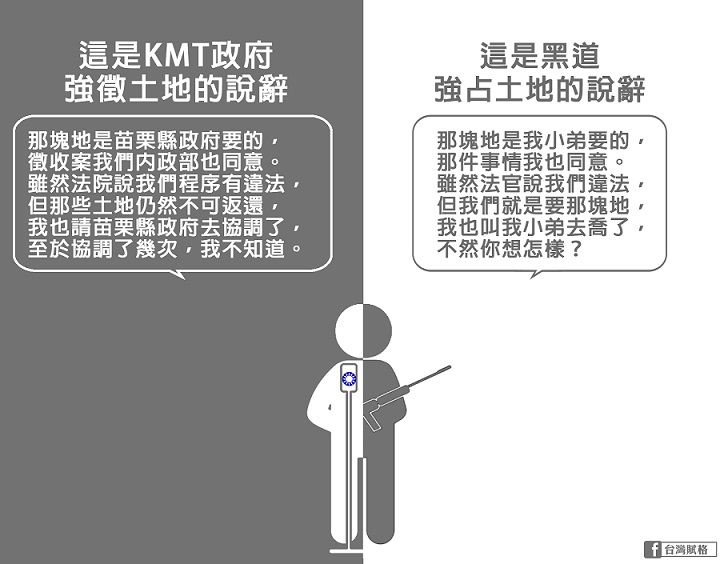 國民黨官員的嘴臉像黑道？